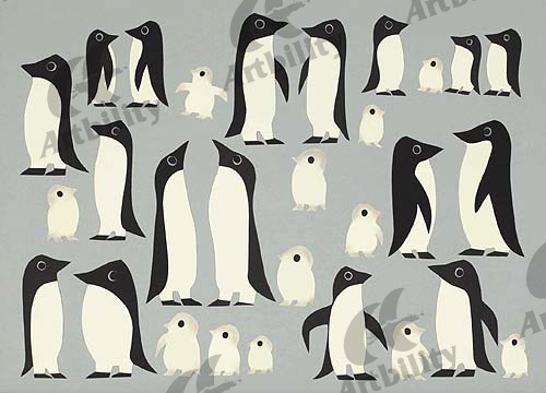 登録作品のペンギン家族