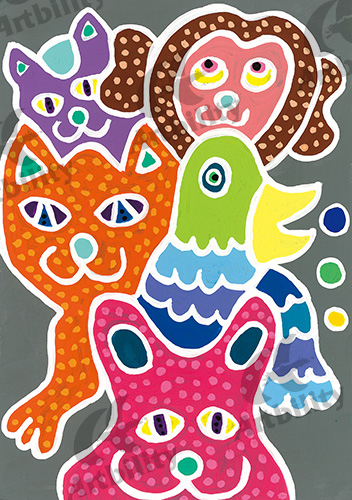 登録作品のカラフルどうぶつえん