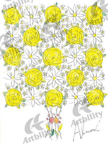 登録作品の黄色いバラ