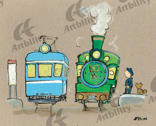 登録作品の電車と汽車
