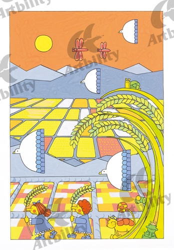 登録作品の夕日の輝き